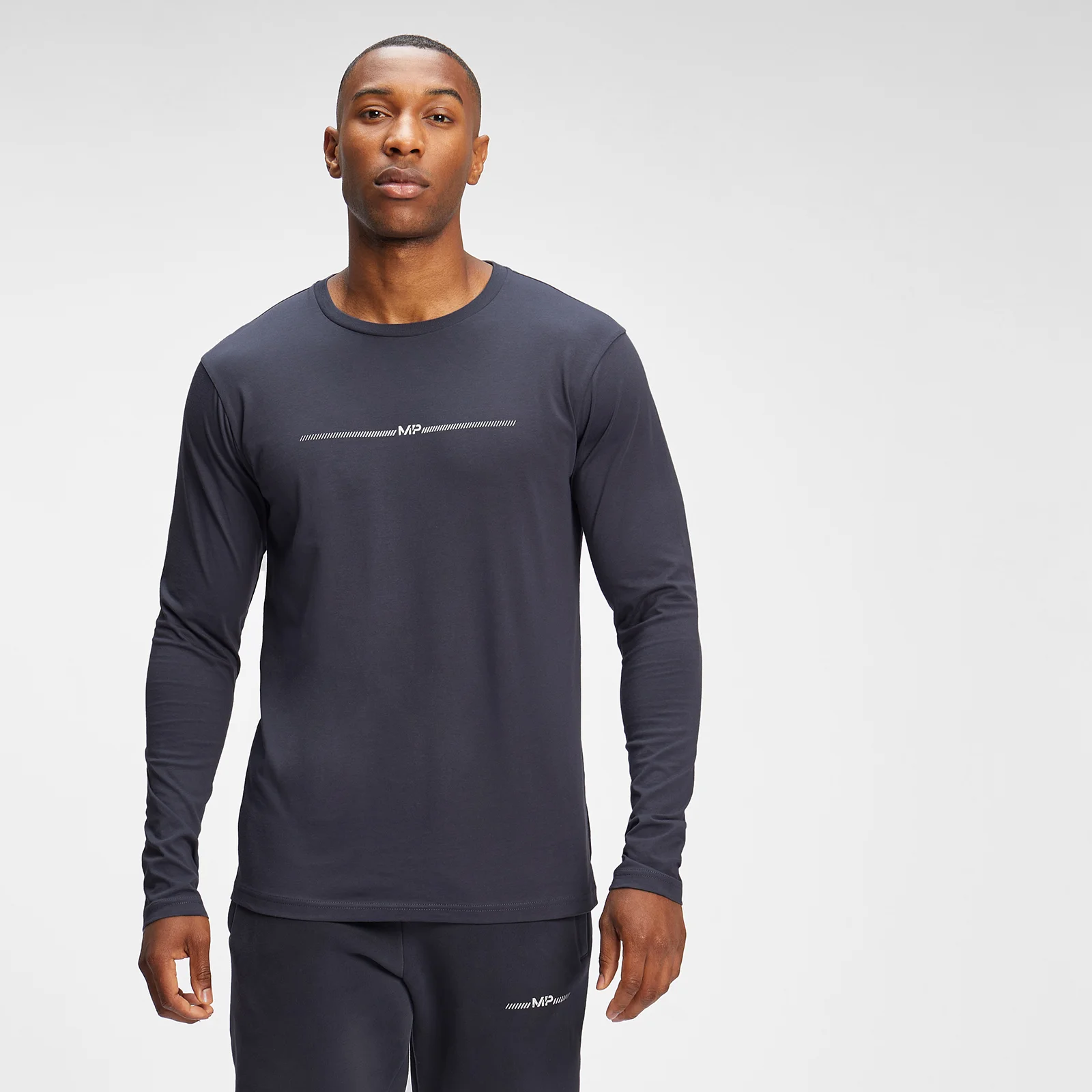 Maglia a maniche lunghe con stampa MP Mini Mark da uomo - Grafite - XXS Immagine 1