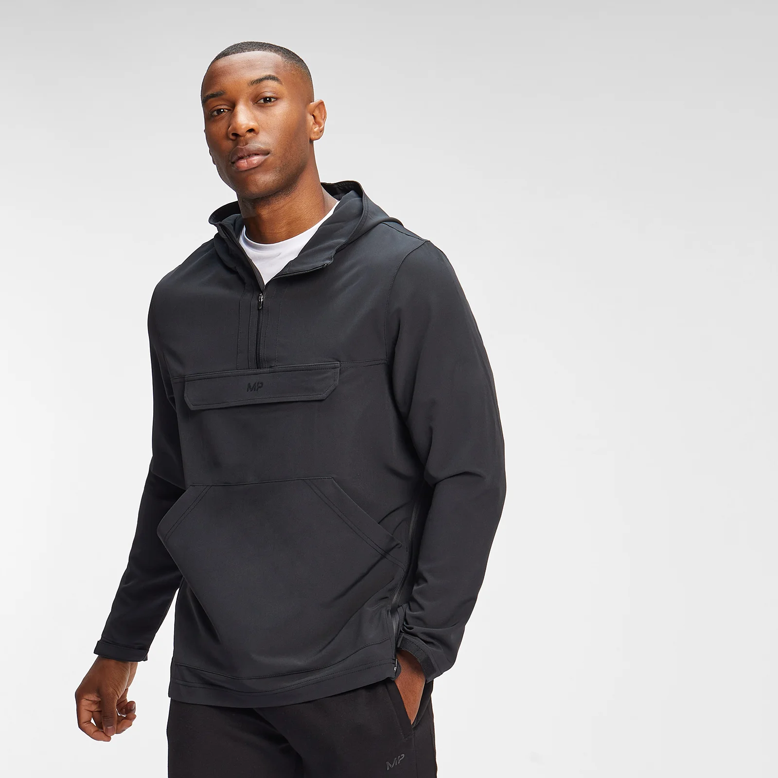 MP Men's Hooded Cagoule - Black - XXS Immagine 1