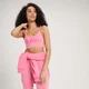 Reggiseno sportivo con stampa sfumata MP da donna - Rosa zucchero filato
