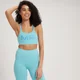 Reggiseno sportivo con stampa sfumata MP da donna - Azzurro chiaro