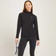 Maglia sportiva con cerniera 1/4 MP Linear Mark da donna - Nera