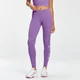 Leggings sportivi con stampa graffiti MP da donna - Lilla scuro
