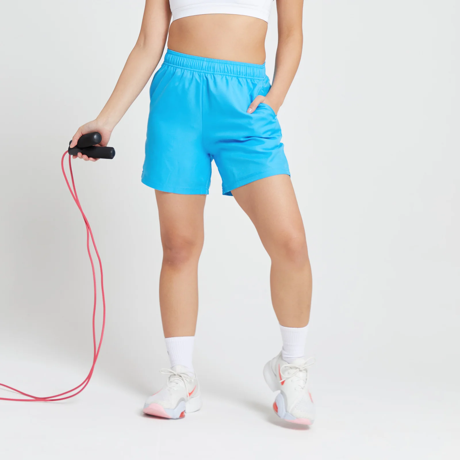 Pantaloncini sportivi con stampa graffiti MP da donna - Azzurro intenso - XS Immagine 1