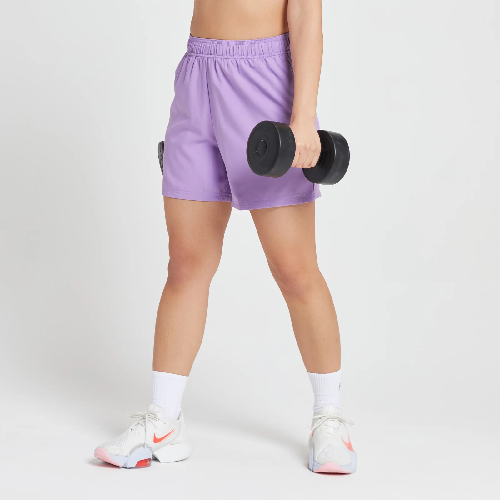 Pantaloncini sportivi con stampa graffiti MP da donna - Lilla scuro - XS Immagine 1