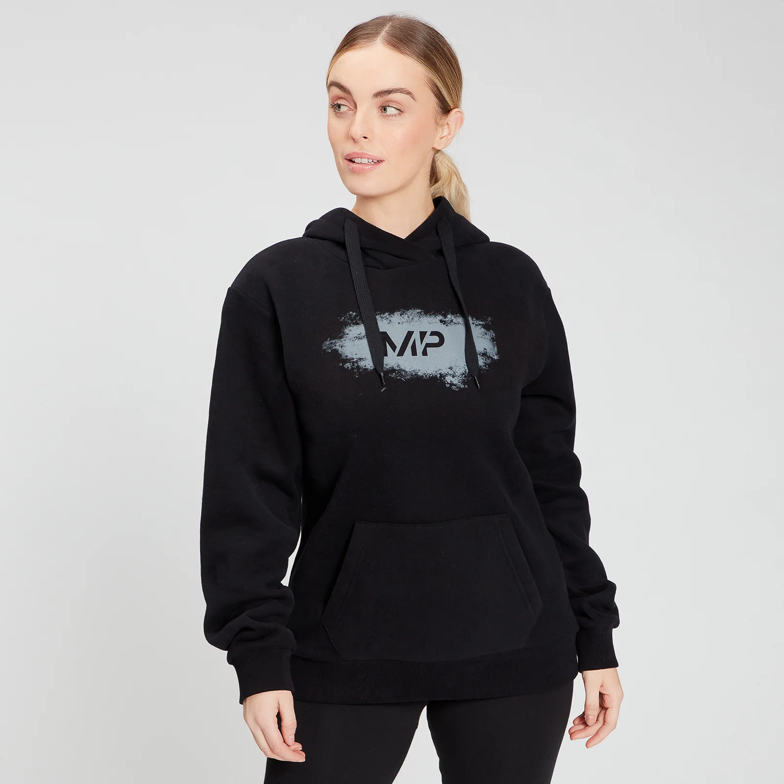 MP Women's Chalk Graphic Hoodie - Black - XXS Immagine 1