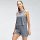 Canotta sportiva crop con stampa MP Repeat Mark da donna - Carbone