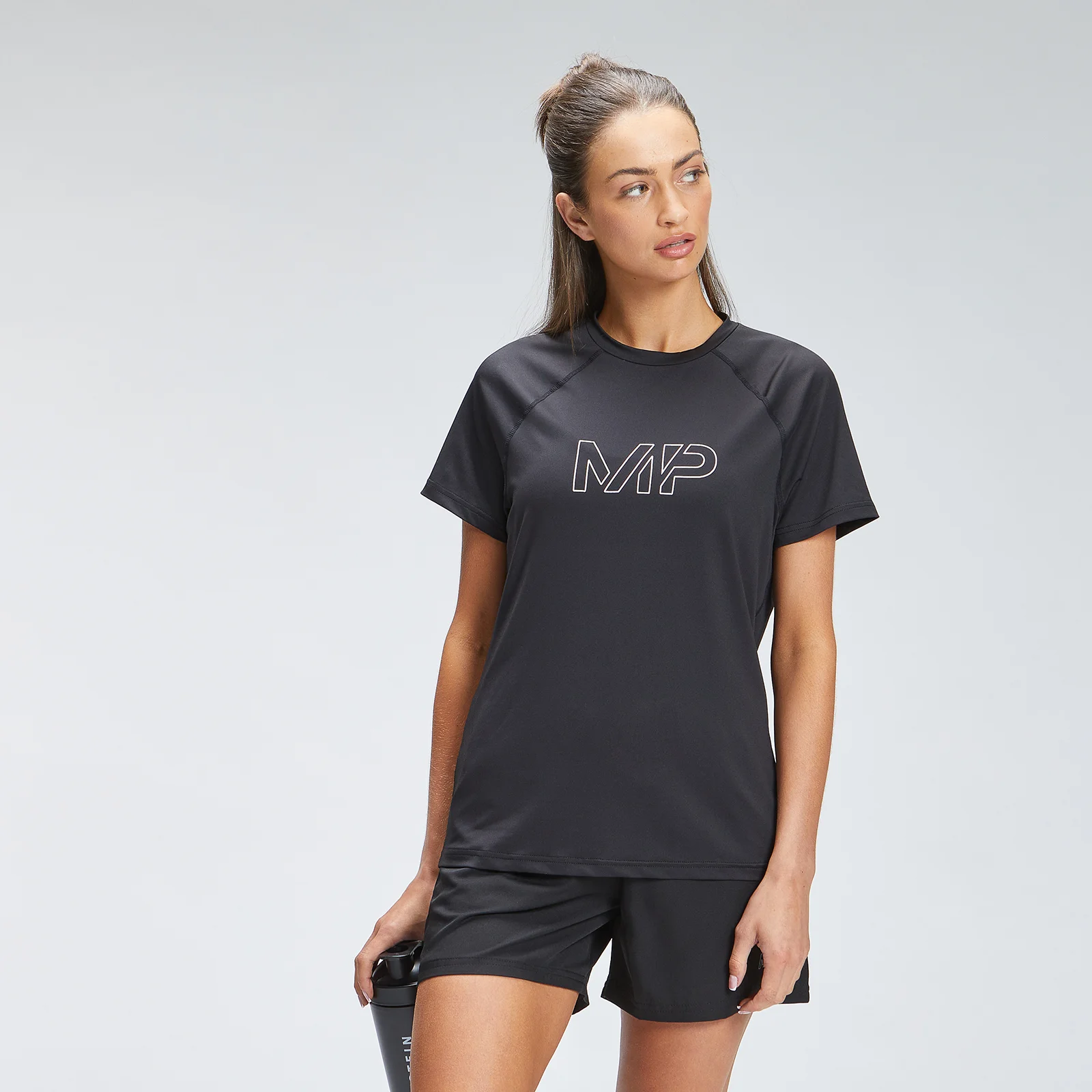 MP Women's Repeat Mark Graphic Training T-Shirt - Black - XXS Immagine 1