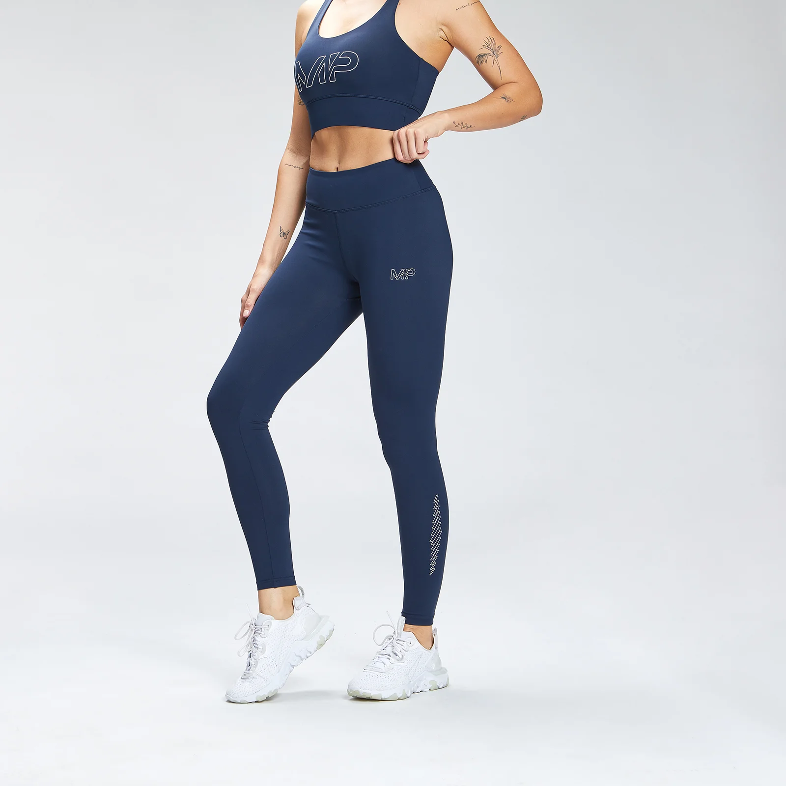 Leggings sportivi con stampa MP Repeat Mark da donna - Blu petrolio - XXS Immagine 1