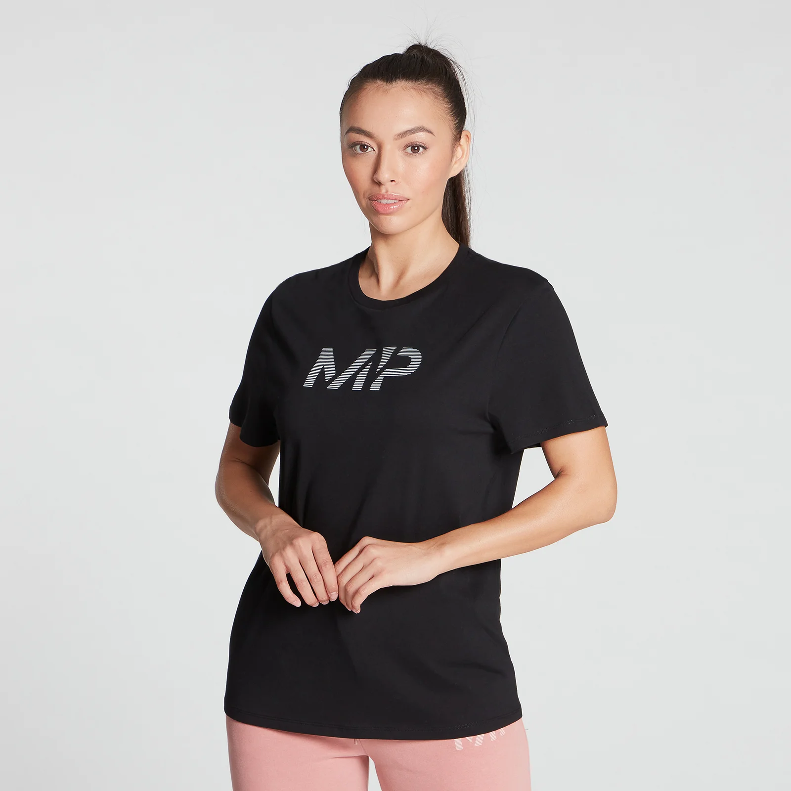 MP Women's Gradient Line Graphic T-Shirt - Black - XXS Immagine 1