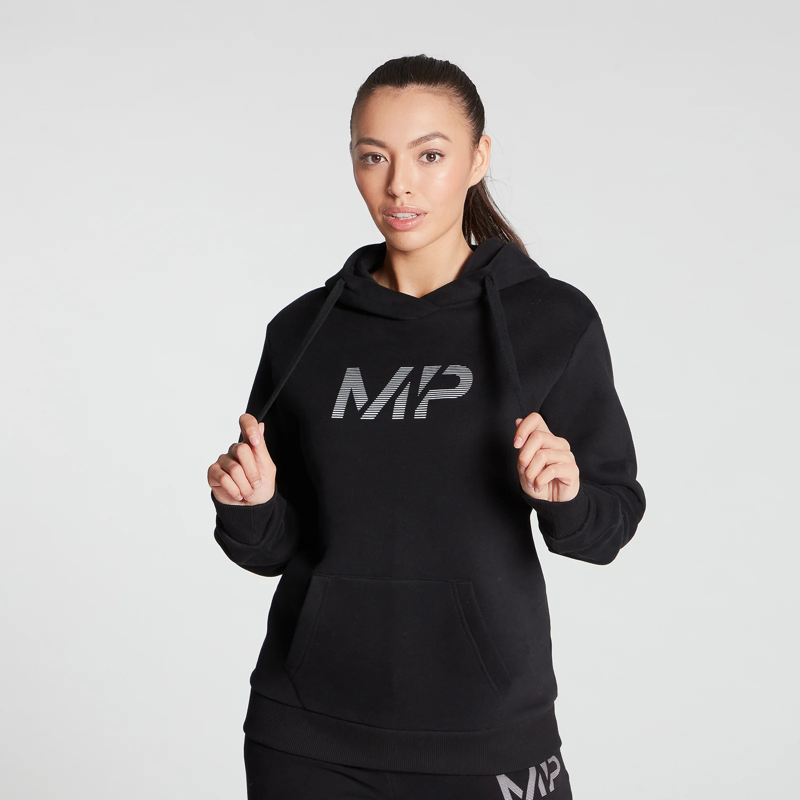 MP Women's Gradient Line Graphic Hoodie - Black - XXS Immagine 1