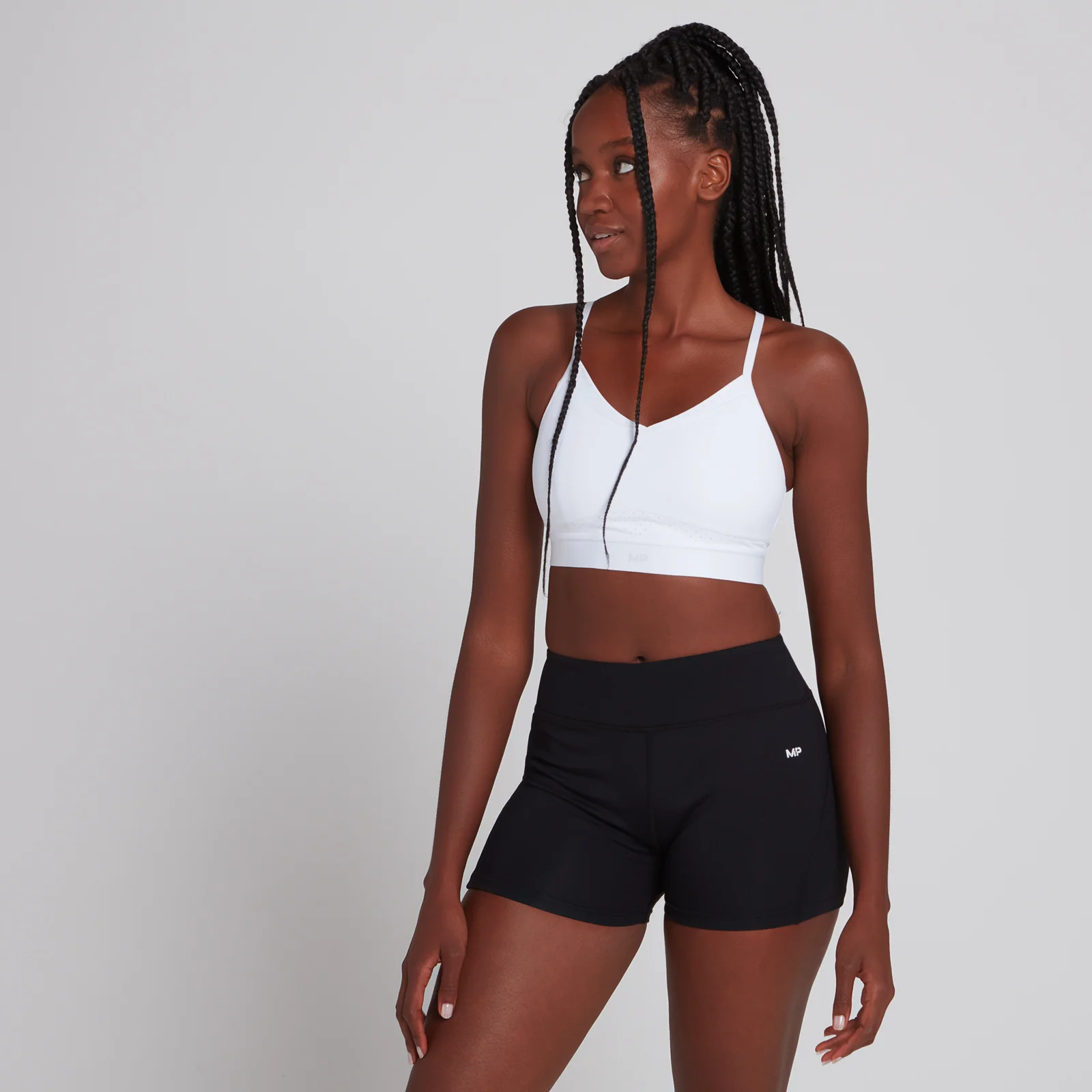 MP Women's Power Ultra Strappy Sports Bra - White - XXS Immagine 1