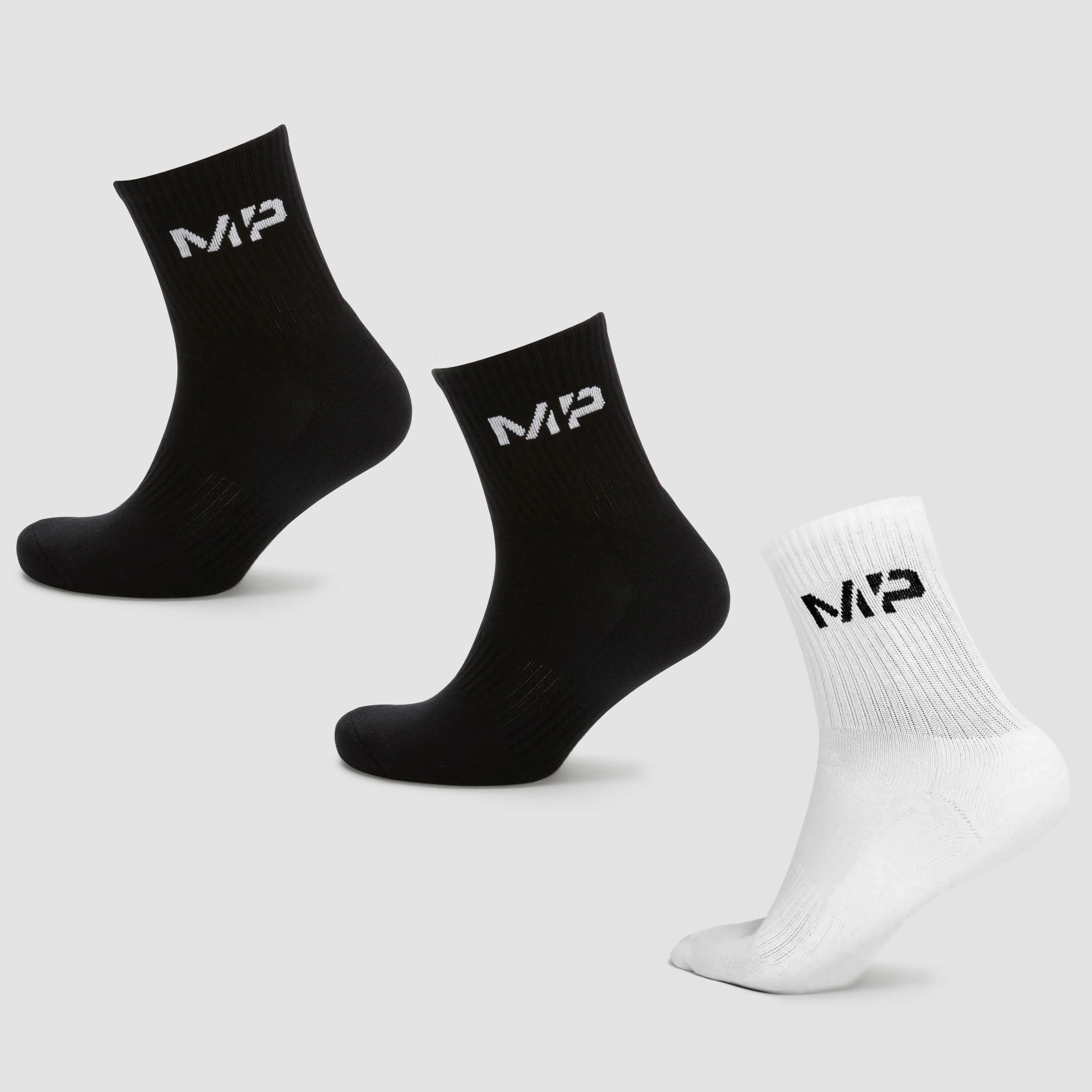 MP Women's Crew Socks (3 Pack) - Black/White - UK 3-6 Immagine 1