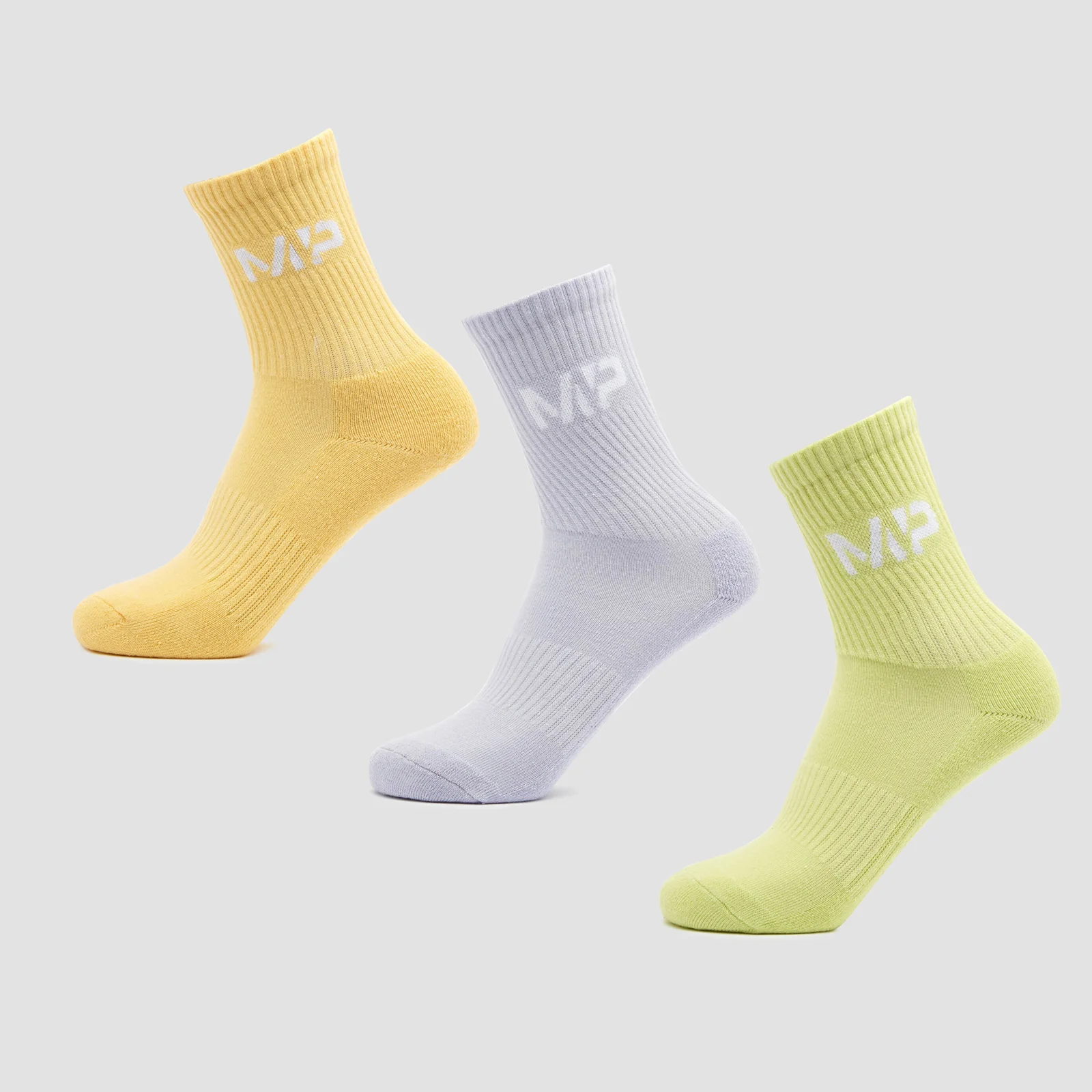 MP Women's Neon Brights Crew Socks (3 Pack) Butterfly/Banana/Lavender - UK 3-6 Immagine 1