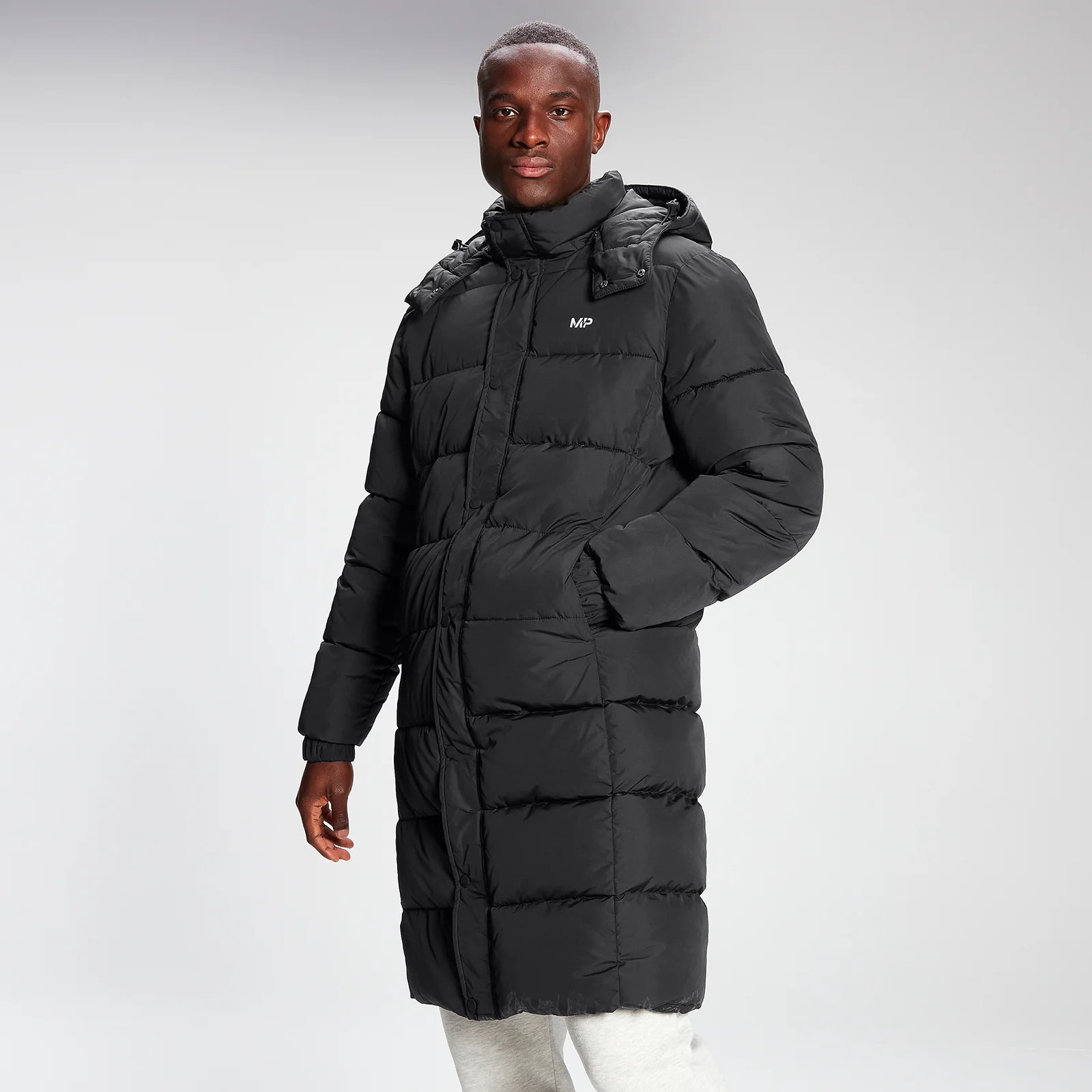 MP Men's Long Puffer Jacket - Black - XXS Immagine 1
