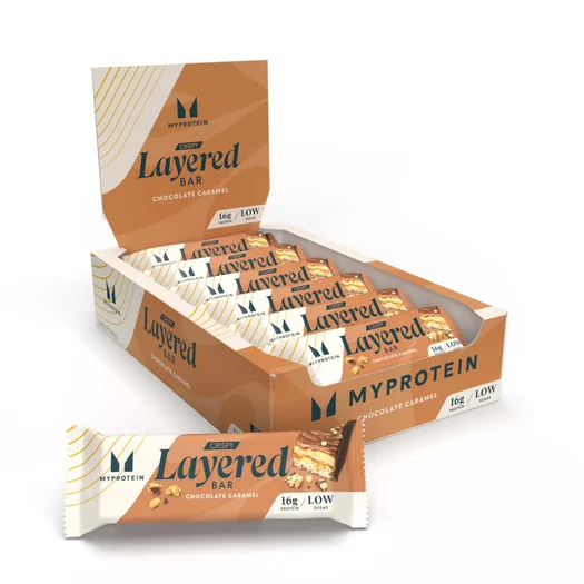 Barretta croccante a strati - 12 x 58g - Cioccolato e caramello