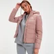 Giacca leggera imbottita con cappuccio pieghevole MP Outerwear da donna - Rosa antico