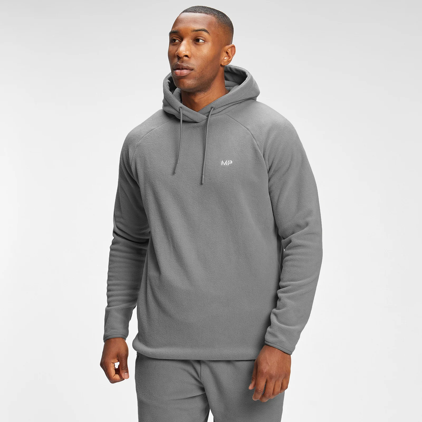 Felpa con cappuccio in pile MP Rest Day da uomo - Grigio tempesta - XXS Immagine 1