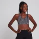 Reggiseno sportivo con inserti in mesh MP Power - Nero space dye