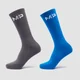 Calzettoni MP Crayola da uomo (2 paia) - Cadet Blue/Outer Space Grey