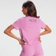 Crop top vintage maniche corte MP Move Donna - Rosa