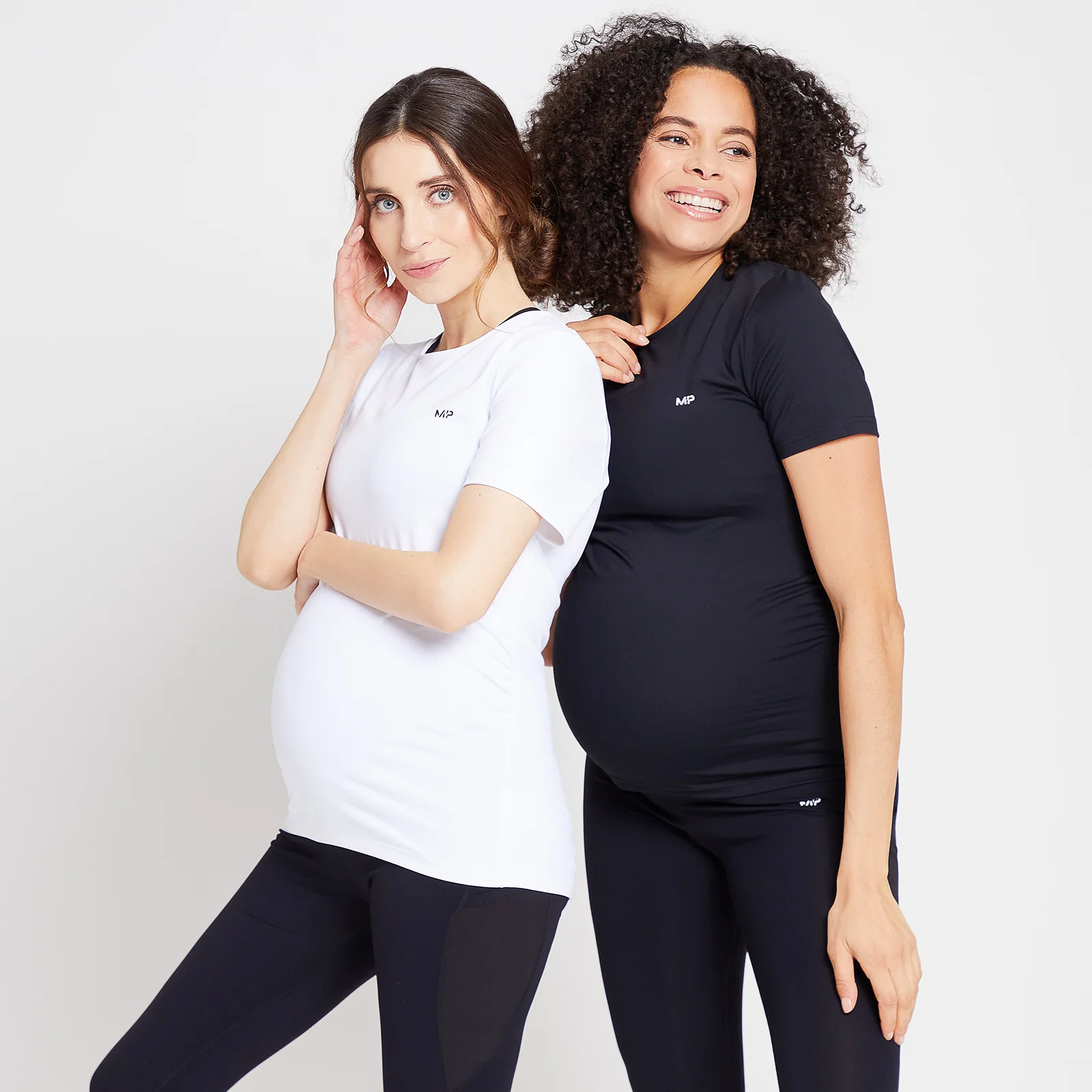 Multipack maglia a maniche corte premaman MP Power da donna - Nera/Bianca - XXS Immagine 1