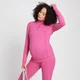 Maglia premaman con cerniera 1/4 MP Power da donna - Sangria