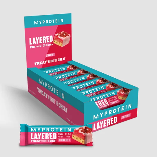 Barretta proteica a 6 strati - 12 x 60g - Fragola