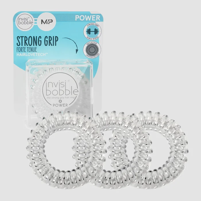 Elastico per capelli catarifrangente MP X Invisibobble® Power Reflective - Trasparente - CONFEZIONE DA 3