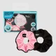 Elastico per capelli in tessuto MP X Invisibobble® Reflective Power - Nero/Rosa - CONFEZIONE DA 2