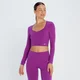Crop top a maniche lunghe da donna MP Power - Viola