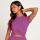 Crop top a maniche corte MP Power da donna - Nero