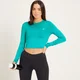 Crop top sportivo a maniche lunghe Dry Tech MP da donna - Lagoon