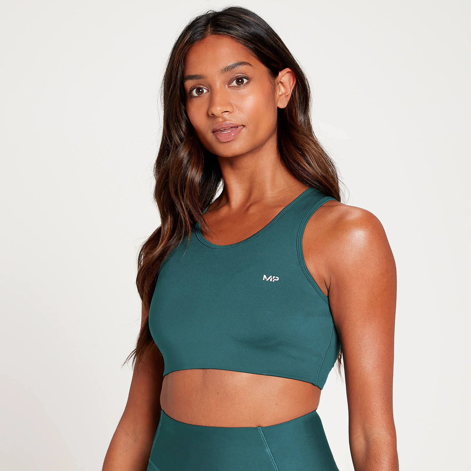 Reggiseno sportivo taglio laser MP Sculpt - Verde pino - XS Immagine 1