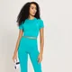 Crop top MP Shape Seamless da donna - Lagoon