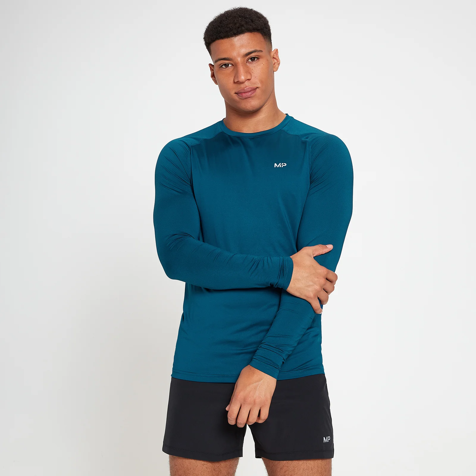 Maglia a maniche lunghe MP Velocity da uomo - Blu Poseidon - XXS Immagine 1