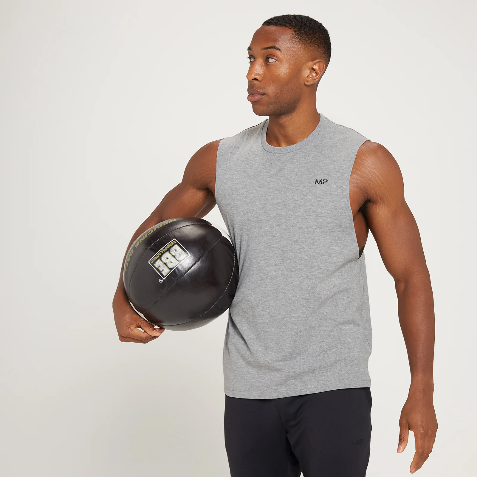 Canotta stampa a contrasto MP Adapt da uomo - Grigio tempesta mélange - XS Immagine 1