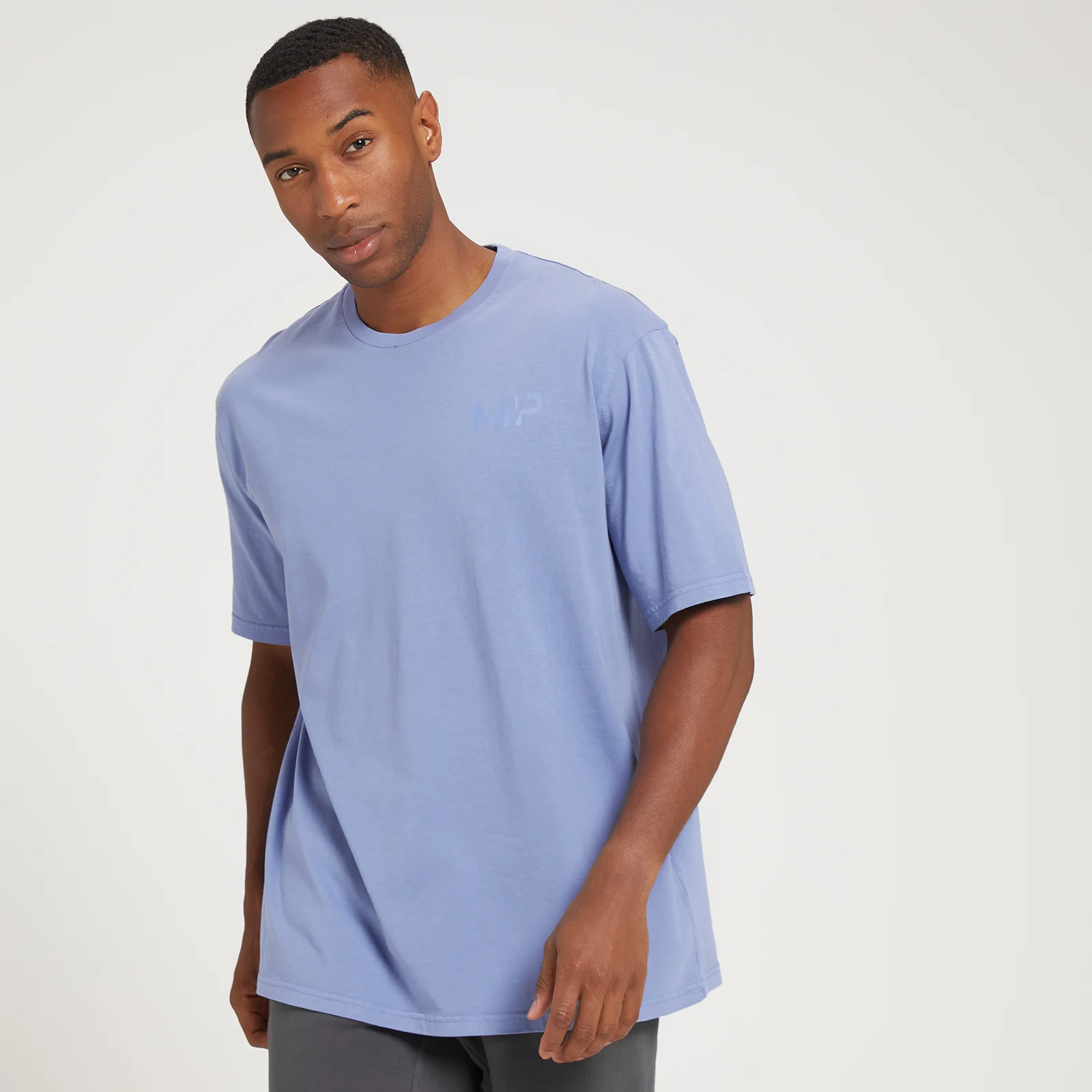 T-shirt a maniche corte oversize slavata MP Adapt da uomo - Lilla intenso - XXS Immagine 1