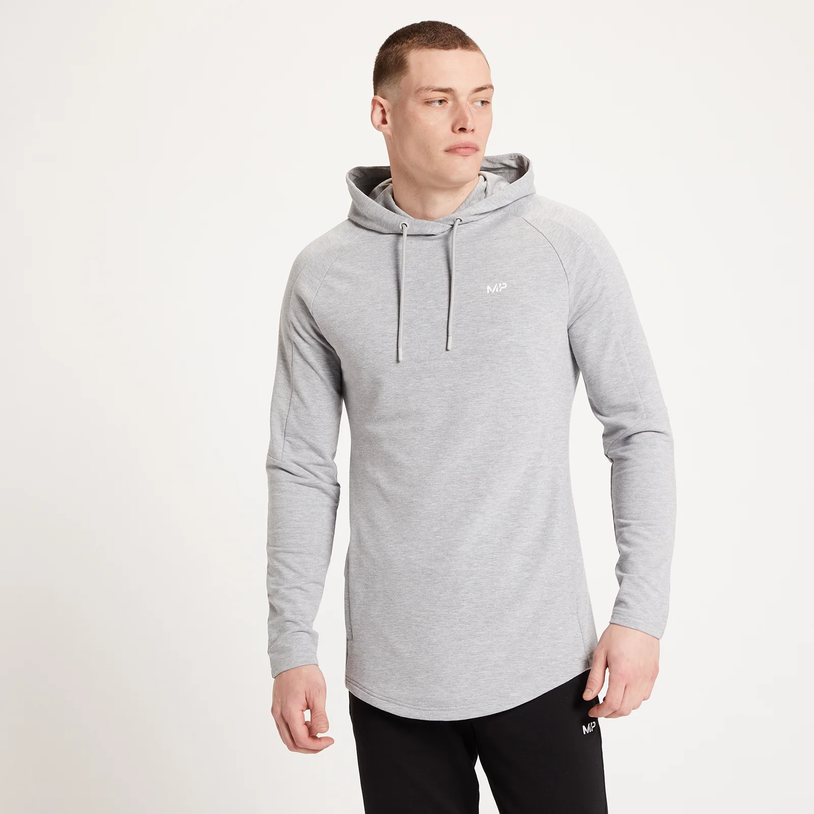 Felpa con cappuccio MP Form da uomo - Grigio tempesta mélange - XXS Immagine 1