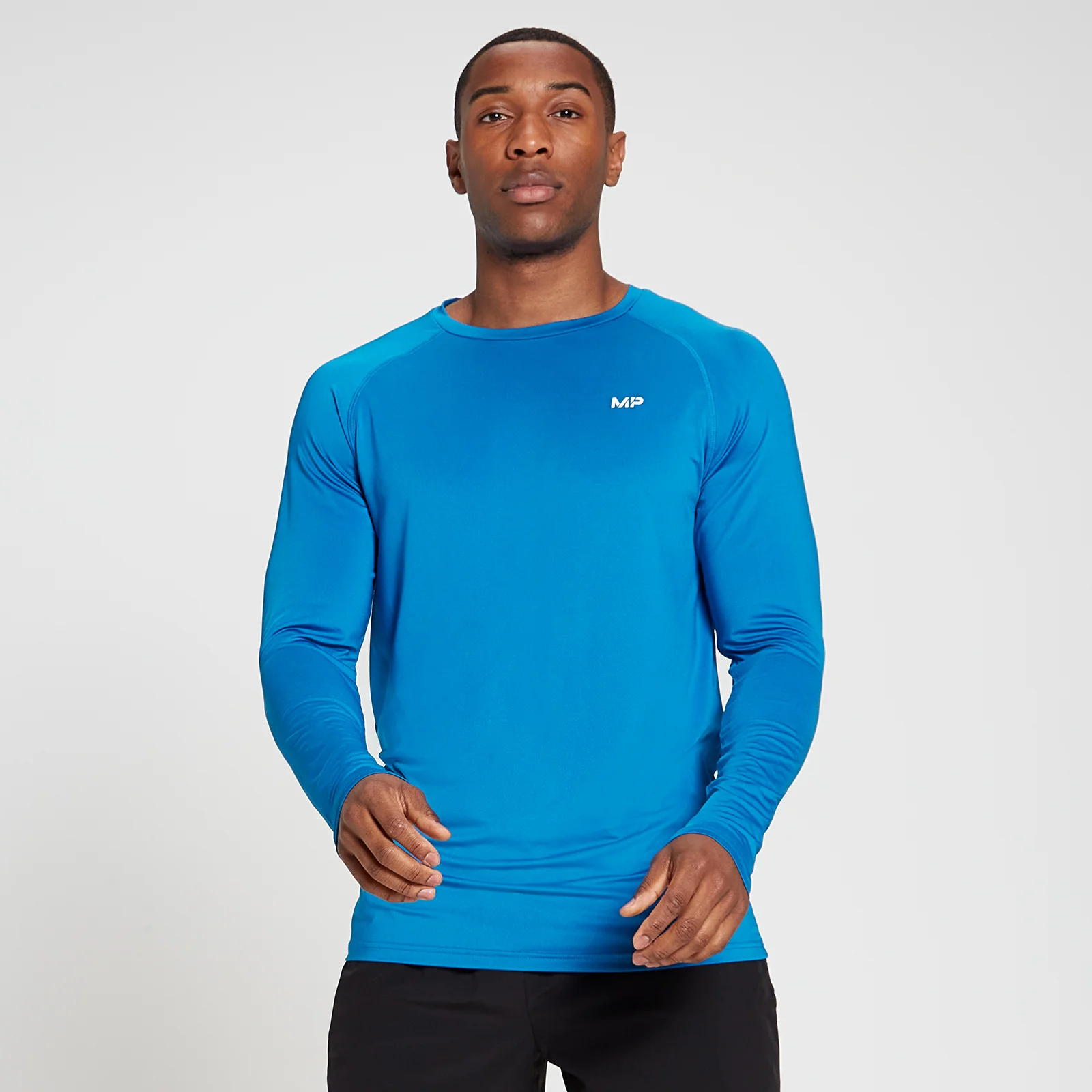 Maglia sportiva a maniche lunghe MP da uomo - Azzurro intenso - XXS Immagine 1