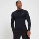 Maglia sportiva aderente a maniche lunghe con collo alto MP Base da uomo - Nera