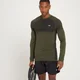 Maglia a maniche lunghe MP Essential Seamless da uomo - Verde oliva scuro mélange