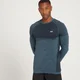 Maglia a maniche lunghe MP Essential Seamless da uomo - Azzurro ghiaccio mélange