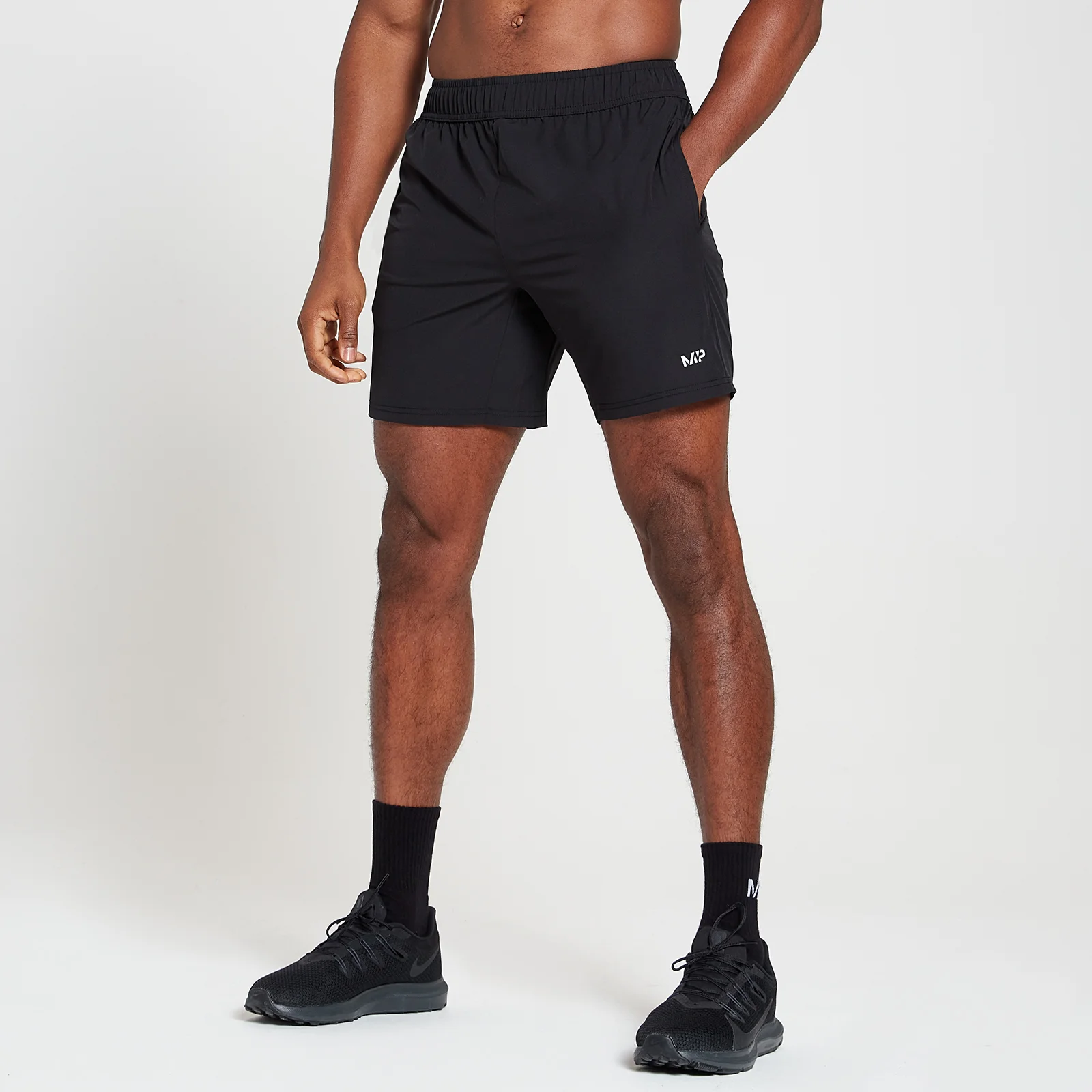 Pantaloncini sportivi con stampa MP da uomo - Neri - XXS Immagine 1