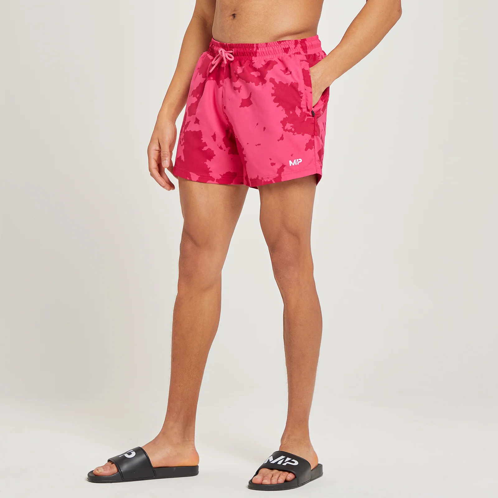 Pantaloncini da mare con stampa MP Atlantic da uomo - Magenta - XXS Immagine 1