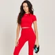 Crop top a maniche corte MP Tempo Seamless da donna - Danger