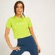 Crop top a maniche corte MP Adapt da donna - Giallo acido