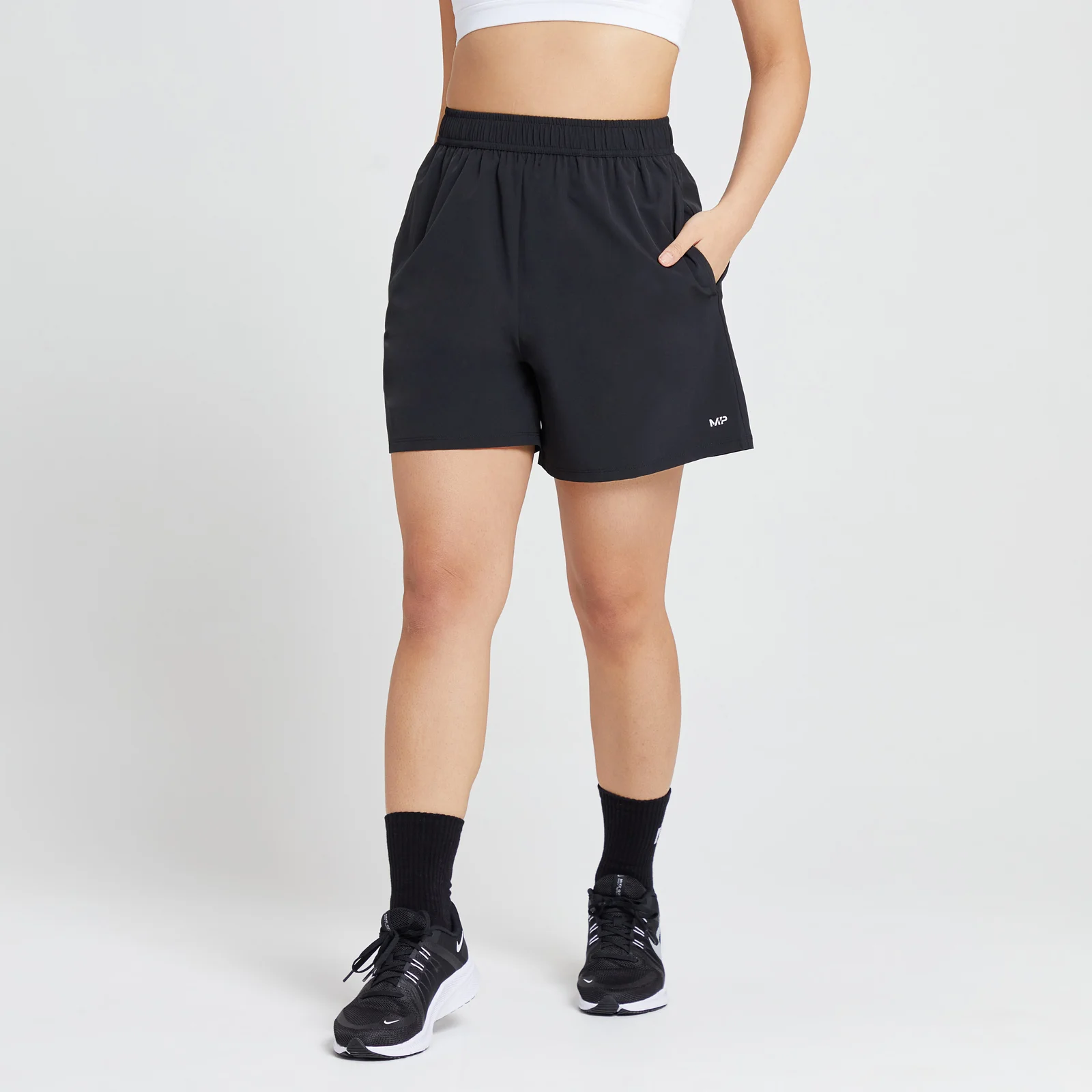 Pantaloncini sportivi MP Run Life da donna - Neri/Bianchi - XXS Immagine 1