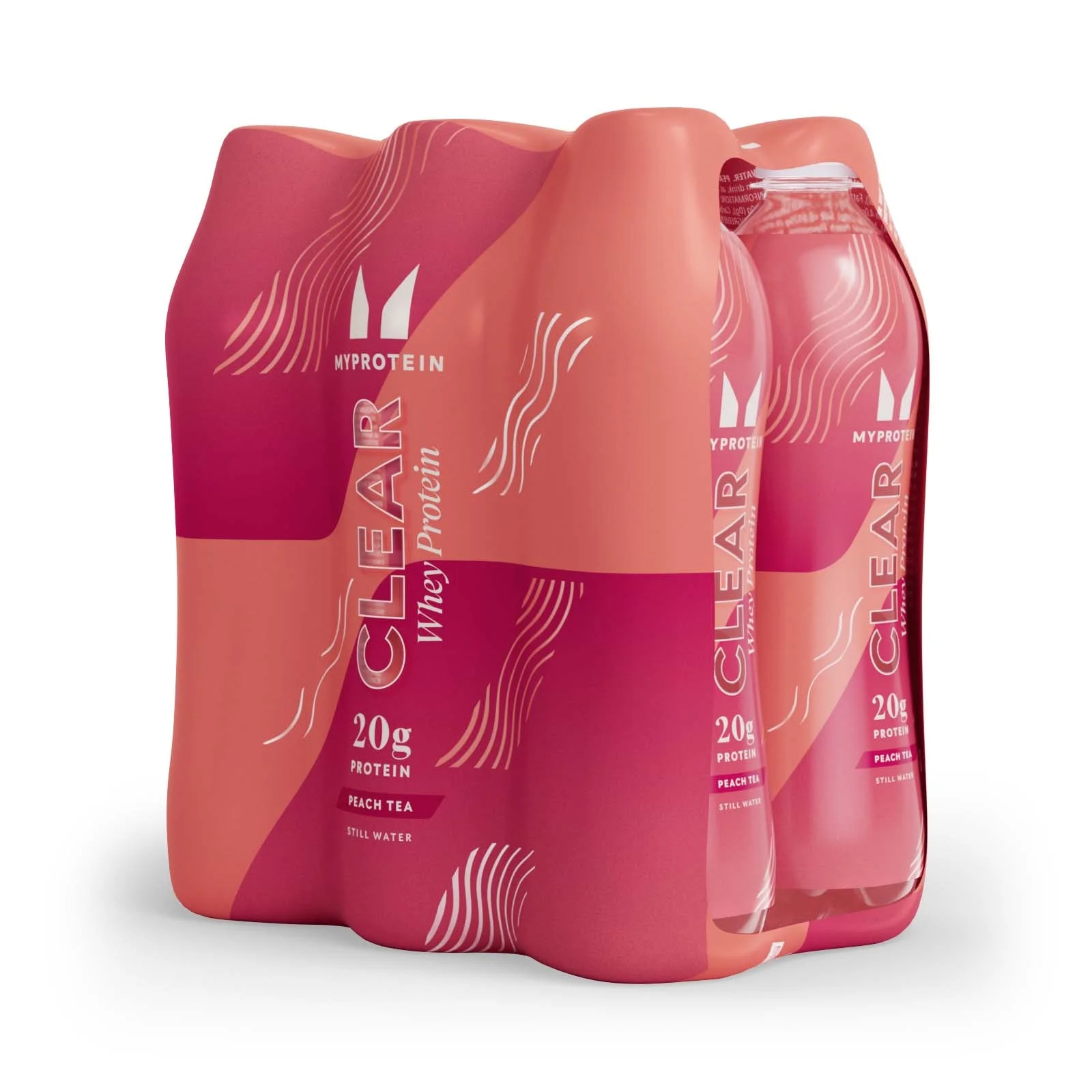 Acqua Proteica – Pronta da Bere (Confezione da 6) - 6 Pack - Tè alla pesca Immagine 1