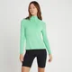 Top sportivo con cerniera 1/4 MP Performance da donna - Verde mélange