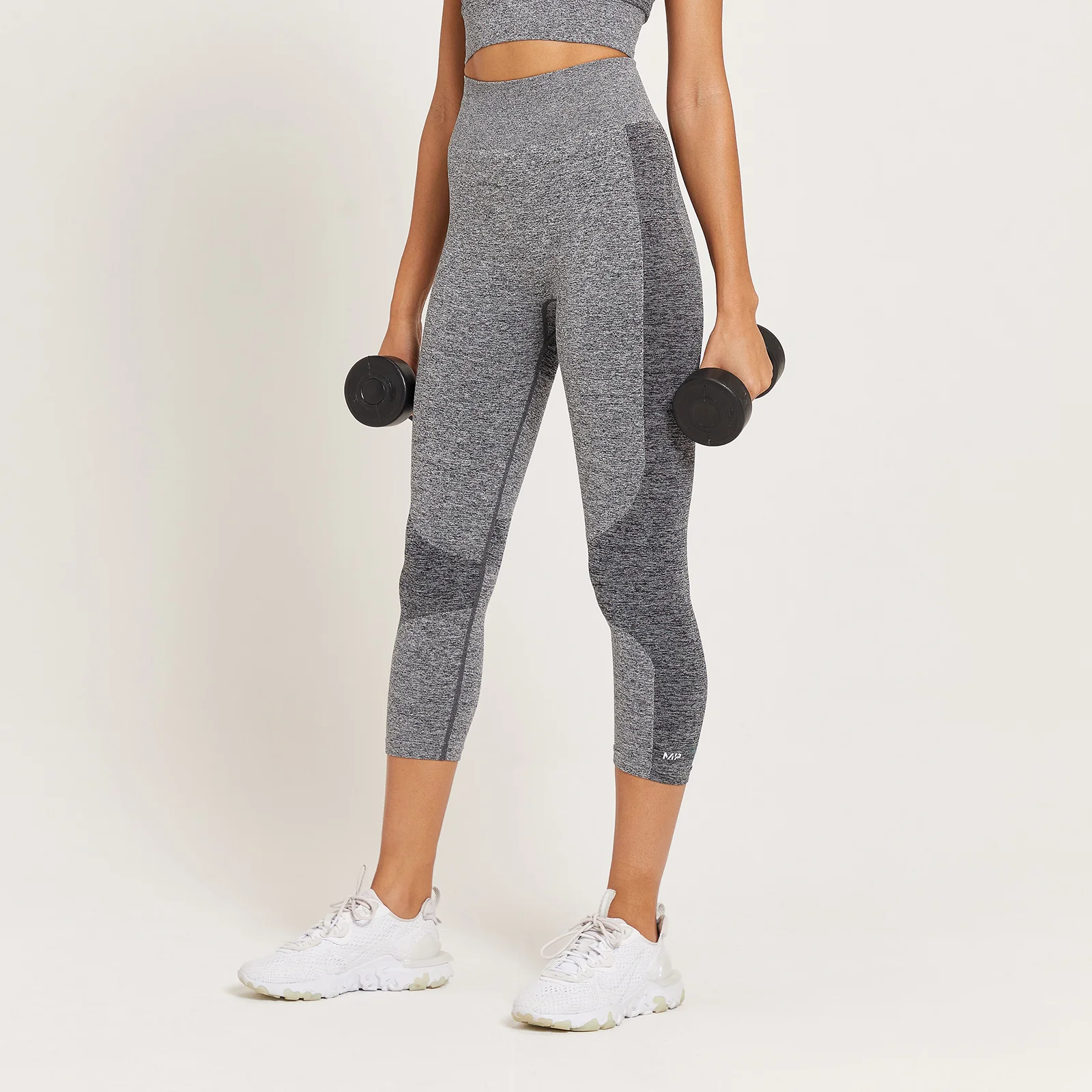 Leggings 3/4 vita alta Curve MP da donna - Grigio mélange - XXS Immagine 1